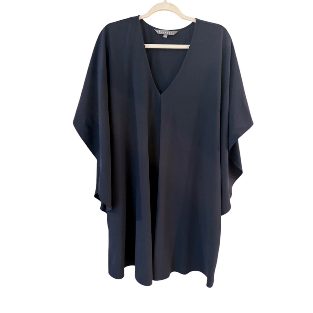 Sharagano V-Neck Dolman Sleeve Dress.  Deep Navy; Size 8